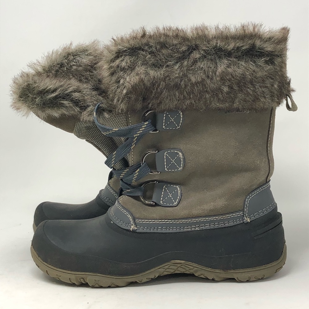 Khombu Ladies' Leather Slope Winter Boots B - Picture 2 of 7